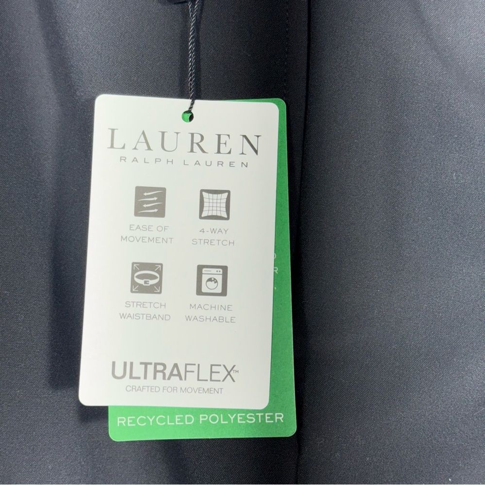 NWT Lauren Ralph Lauren Norton Ultraflex Dress Pants 40x30 Black Flat Front - Picture 8 of 14